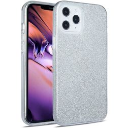 Mobigear Glitter iPhone 12 Pro Max Hoesje Hardcase Backcover - Zilver