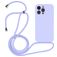 Mobigear Lanyard iPhone 14 Pro Max Siliconen Hoesje met koord - Paars