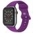 Mobigear Sport Dual Siliconen Apple Watch Bandje Druksluiting - 49/46/45/44 mm - Lila