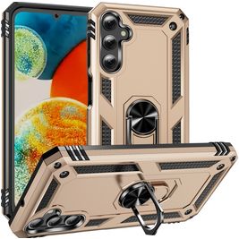 Mobigear Armor Ring Samsung Galaxy A24 Hoesje Hardcase Backcover Shockproof met Ringhouder - Goud