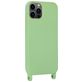 Mobigear Lanyard iPhone 14 Pro Max Siliconen Hoesje met koord - Groen
