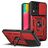 Mobigear Armor Ring Cam Slide Samsung Galaxy M53 Hoesje Hardcase Backcover Shockproof met Ringhouder - Rood