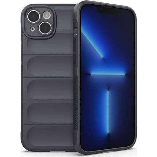 Mobigear Bumpy iPhone 14 Plus Hoesje Flexibel TPU Backcover - Charcoal