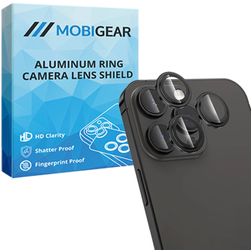 Mobigear Single iPhone 14 Pro Max Glazen Camera Lens Protector - Case Friendly - Zwart