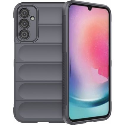 Mobigear Bumpy Samsung Galaxy A24 Hoesje Flexibel TPU Backcover - Charcoal
