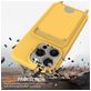 Mobigear Lanyard Card iPhone 16 Pro Siliconen Hoesje met koord en Pasjeshouder - Geel
