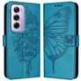 Mobigear Butterfly OPPO Reno 12 Pro Hoesje Bookcase Portemonnee - Blauw