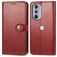 Mobigear Snap Button Motorola Edge 30 Pro Hoesje Bookcase Portemonnee - Rood
