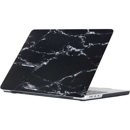 Mobigear Marble MacBook Air 15 Inch (2023-2026) Hoes Hardshell Laptopcover MacBook Case - Zwart - Model A2941 / A3114 / A3241 / A3448