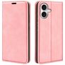 Mobigear Retro Slim iPhone 17 Hoesje Bookcase Portemonnee - Roze