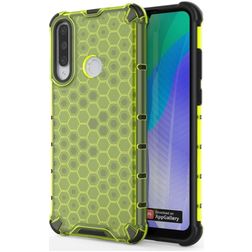 Mobigear Honeycomb Huawei Y6p Hoesje Hardcase Backcover Shockproof - Groen