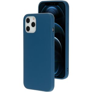 Mobiparts iPhone 12 Pro Max Siliconen Hoesje Backcover - Blueberry Blue