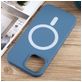Mobigear Rubber Touch iPhone 15 Siliconen MagSafe Hoesje Backcover - Blauw