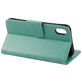 Mobigear Flowers iPhone XR Hoesje Bookcase Portemonnee - Turquoise