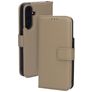 Mobiparts Samsung Galaxy A55 Hoesje Echt Leer Bookcase Portemonnee - Taupe