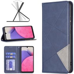 Mobigear Rhombus Slim Samsung Galaxy A33 Hoesje Bookcase - Blauw