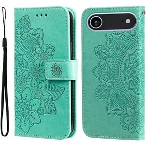 Mobigear Flowers iPhone Air Hoesje Bookcase Portemonnee - Groen