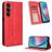 Mobigear Sensation Samsung Galaxy M55 Hoesje Bookcase Portemonnee - Rood
