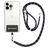Mobigear Nylon Lanyard Universeel Telefoonkoord Verstelbaar - Zwart / Goud