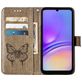Mobigear Butterfly Samsung Galaxy A05 Hoesje Bookcase Portemonnee - Grijs