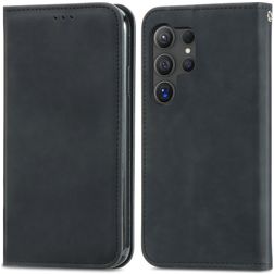 Mobigear Retro Slim Samsung Galaxy S25 Ultra Hoesje Bookcase Portemonnee - Zwart