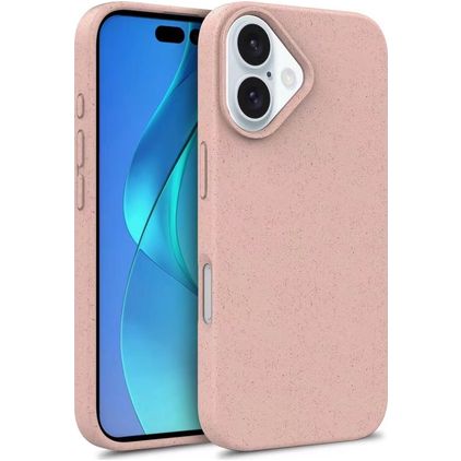 Mobigear Bio iPhone 16 Hoesje Eco Friendly Backcover - Roze
