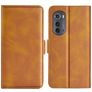 Mobigear Slim Magnet Motorola Edge (2022) Hoesje Bookcase Portemonnee - Cognac