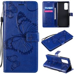 Mobigear Butterfly Xiaomi Mi 10T Hoesje Bookcase Portemonnee - Blauw