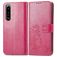 Mobigear clover Sony Xperia 5 IV Hoesje Bookcase Portemonnee - Magenta