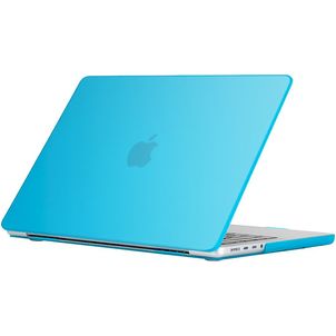 Mobigear Glossy MacBook Pro 14 Inch (2021-2026) Hoes Hardshell Laptopcover MacBook Case - Blauw - Model A2442 / A2779 / A2918 / A2992 / A3401 / A3112 / A3434 / A3427 / A3426