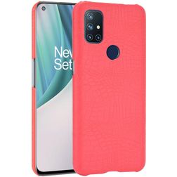 Mobigear Croco OnePlus Nord N10 5G Hoesje Hardcase Backcover - Rood