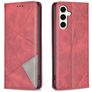 Mobigear Rhombus Slim Samsung Galaxy S24 FE Hoesje Bookcase - Rood