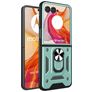 Mobigear Armor Ring Motorola Razr 50 Ultra Hoesje Hardcase Backcover Shockproof met Ringhouder - Groen