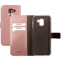 Mobiparts Saffiano Wallet Samsung Galaxy J6 (2018) Hoesje Bookcase Portemonnee - Roze