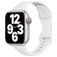 Mobigear Sport Slim Siliconen Apple Watch Bandje Druksluiting - 49/46/45/44 mm - Wit
