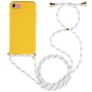 Mobigear Lanyard iPhone SE (2020) Flexibel TPU Hoesje met koord - Geel