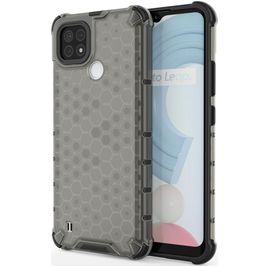Mobigear Honeycomb Realme C21 Hoesje Hardcase Backcover Shockproof - Zwart