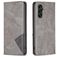 Mobigear Rhombus Slim Samsung Galaxy S25 FE Hoesje Bookcase - Grijs