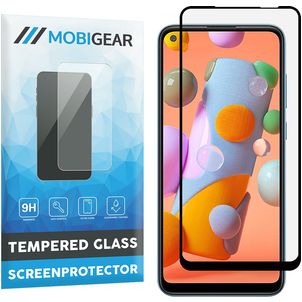Mobigear Premium Samsung Galaxy A11 Glazen Screenprotector - Case Friendly - Zwart