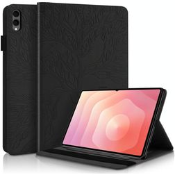 Mobigear Tree Samsung Galaxy Tab S11 Ultra Hoes Bookcase + Stylus Houder - Zwart