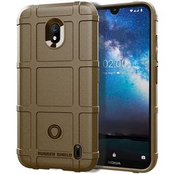 Mobigear Rugged Shield Nokia 2.2 Hoesje Flexibel TPU Backcover Shockproof - Bruin