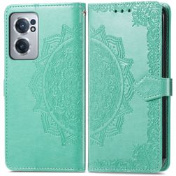 Mobigear Mandala OnePlus Nord CE 2 Hoesje Bookcase Portemonnee - Groen