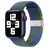 Mobigear Braided Nylon Apple Watch Bandje Klemsluiting - 49/46/45/44 mm - Blauw / Groen