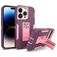 Mobigear Heavy Armor Stand iPhone 14 Pro Hoesje Hardcase Backcover Shockproof met Standaard - Paars