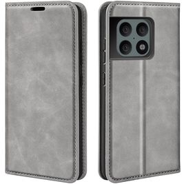 Mobigear Retro Slim OnePlus 10 Pro Hoesje Bookcase Portemonnee - Grijs