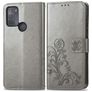 Mobigear Clover Motorola Moto G50 Hoesje Bookcase Portemonnee - Grijs
