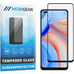 Mobigear Premium OPPO Reno 4 5G Glazen Screenprotector - Case Friendly - Zwart