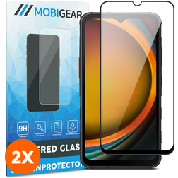 Mobigear Premium Samsung Galaxy Xcover 7 Pro Glazen Screenprotector - Case Friendly - Zwart (2-Pack)