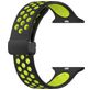 Mobigear Sport Plus Mag Siliconen Apple Watch Bandje Magneetsluiting - 42/41/40/38 mm - Zwart / Groen