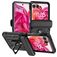 Mobigear Armor Ring Motorola Razr 50 Hoesje Hardcase Backcover Shockproof met Ringhouder - Zwart